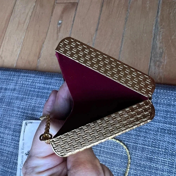 Camrose & Kross JBK Vintage Gold Minaudière Clutch w/ COA & Red Pouch - Picture 5 of 12